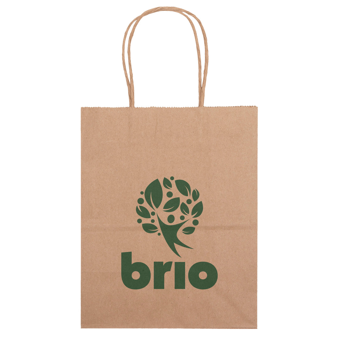 Eco Mini - Kraft-Brown Shopper - Flexo Ink Print