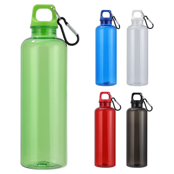 Aloha 25 oz RPET Reusable Translucent Bottle w/ Carabiner