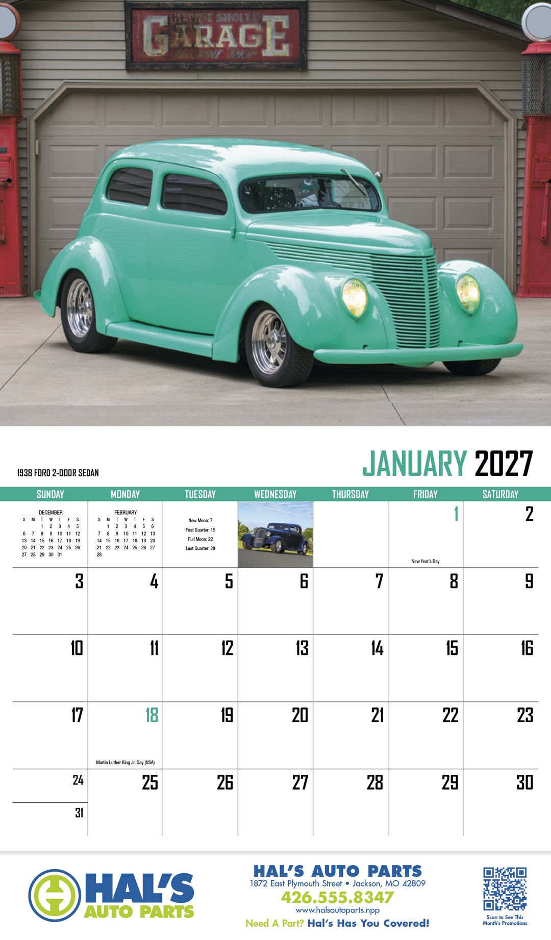 HotLine® Products Street Rod Fever Appointment Calendar - Stapled