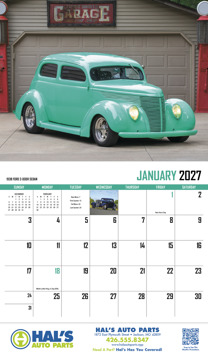 HotLine® Products Street Rod Fever Appointment Calendar - Stapled