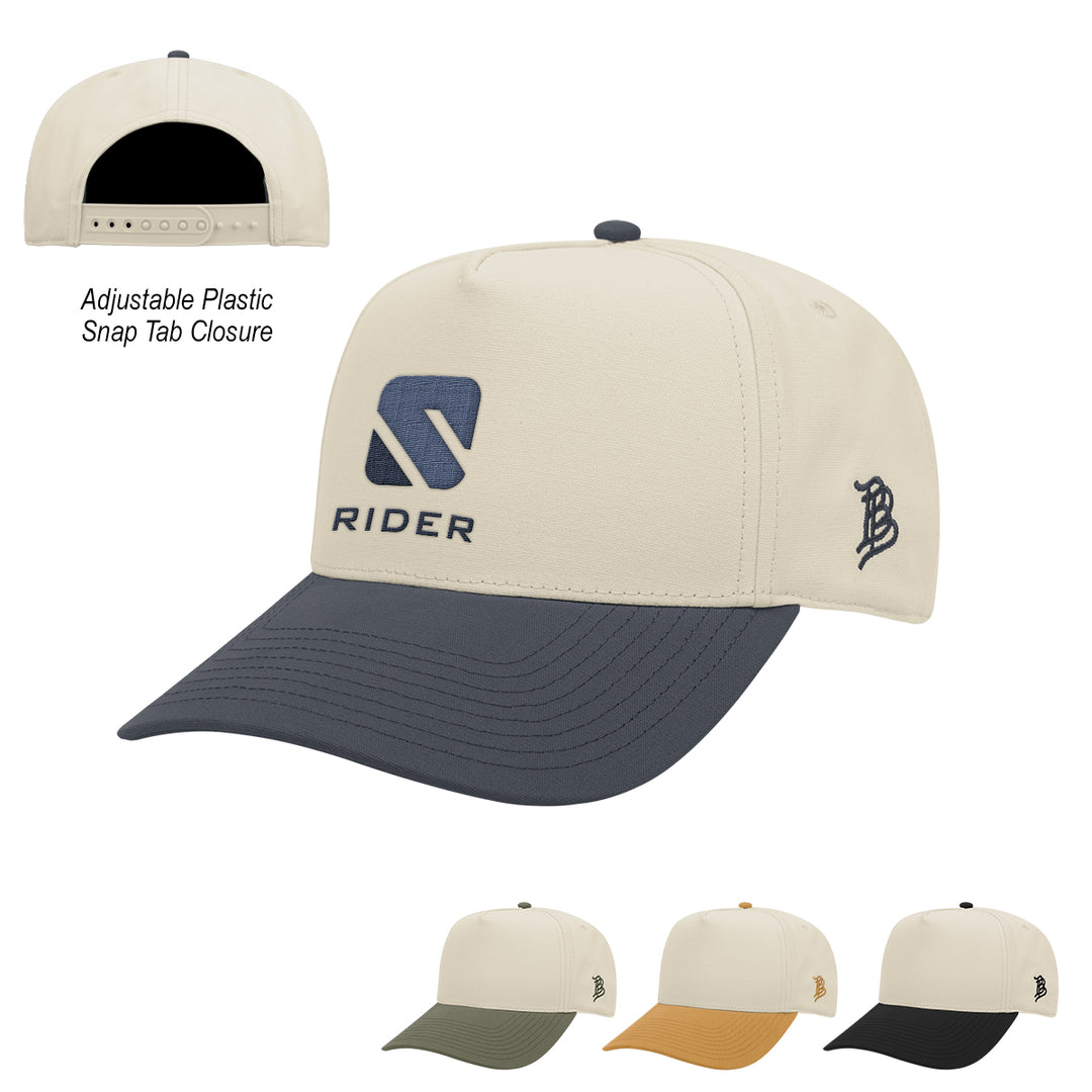 Branded Bills 33510 Bare Curved Two-Tone Canvas Cap