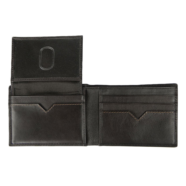 Andrew Philips® Leather Contrast Stitch Billfold Wallet