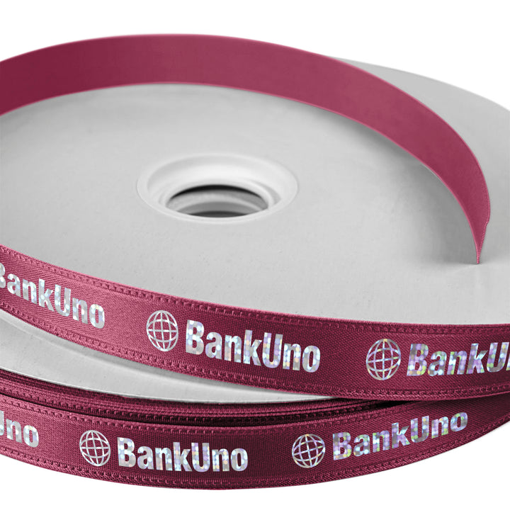 5/8" Badge Satin Ribbon - 100yd Roll - Foil Print