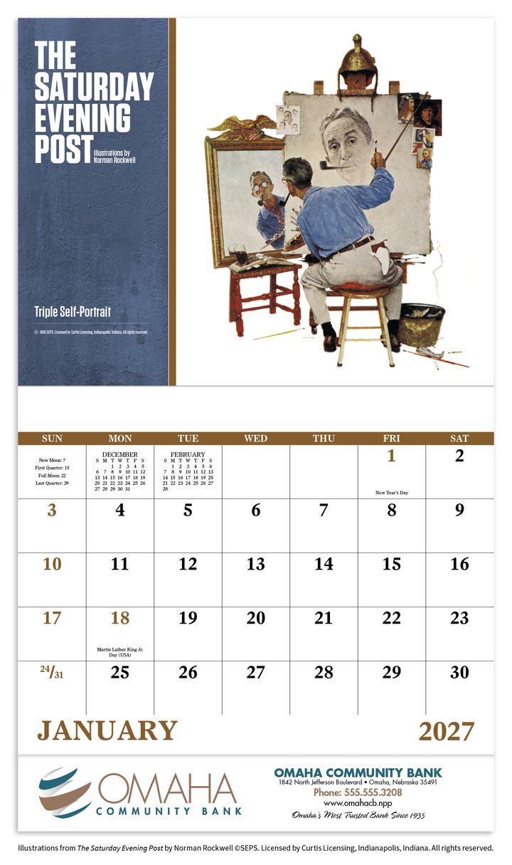 Good Value™  The Saturday Evening Post Illustrations by Norman Rockwell – Stapled Calendar