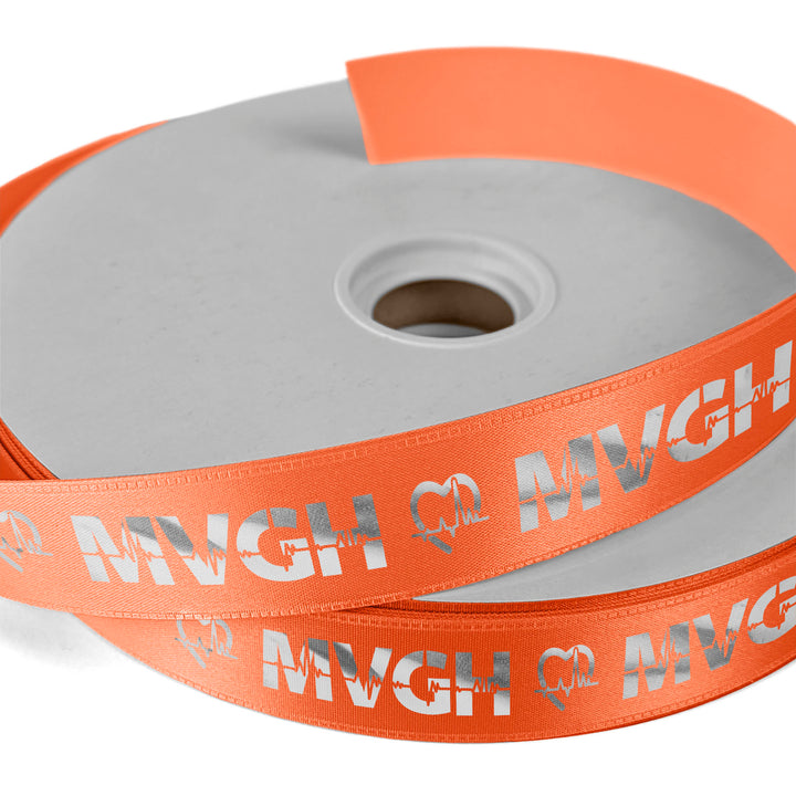 1" Badge Satin Ribbon - 100yd Roll - Foil Print
