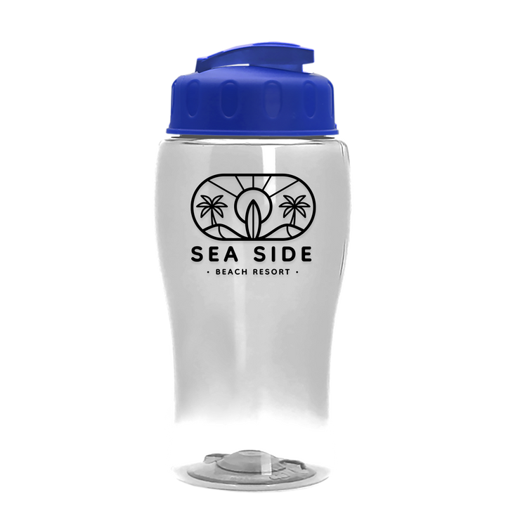Poly-Pure Jr. - 18 oz. Transparent Bottle with USA Flip