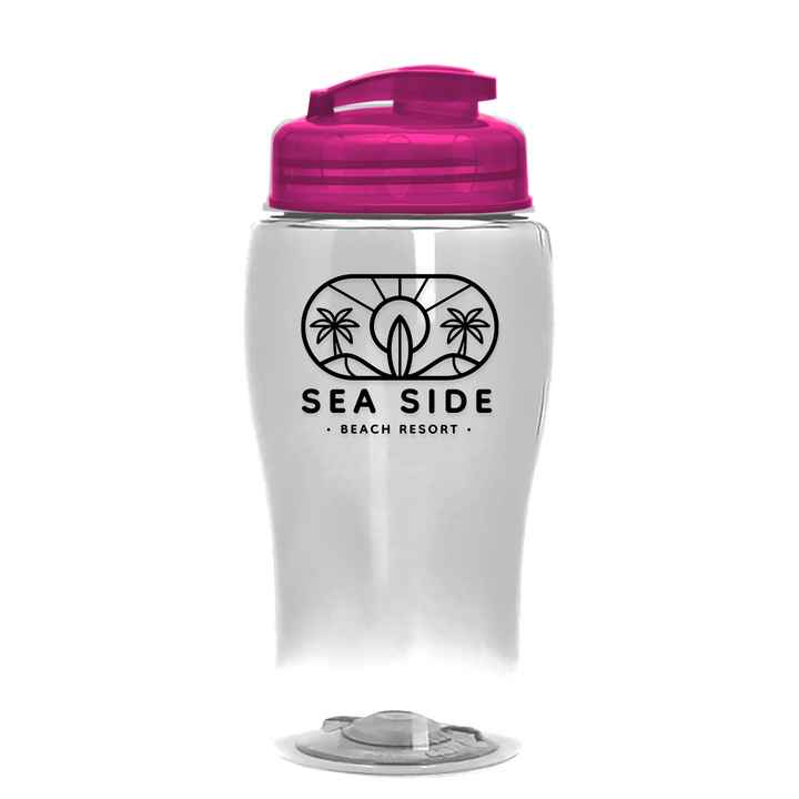 Poly-Pure Jr. - 18 oz. Transparent Bottle with USA Flip