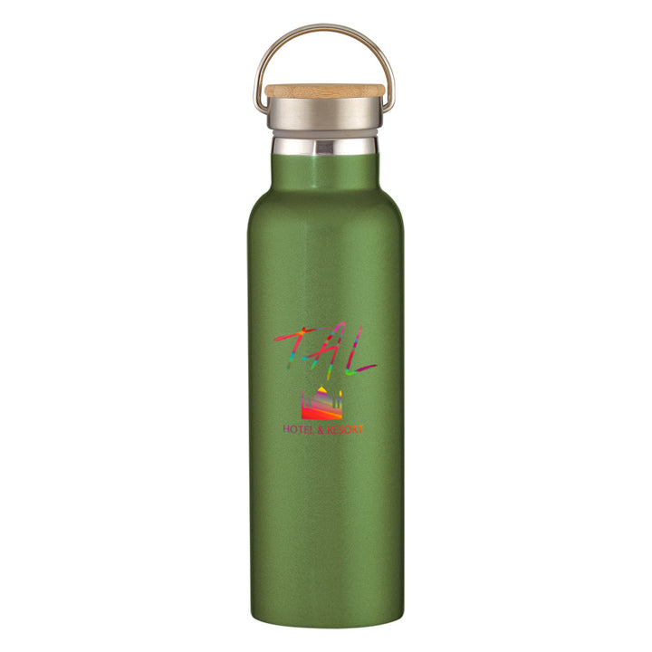 21 Oz. Tipton Recycled Stainless Steel Bottle With Bamboo Lid