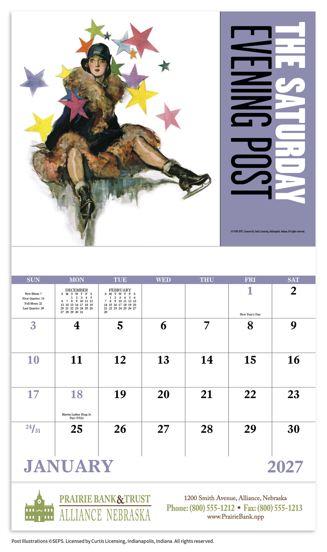 Good Value™ The Saturday Evening Post - Stapled Calendar