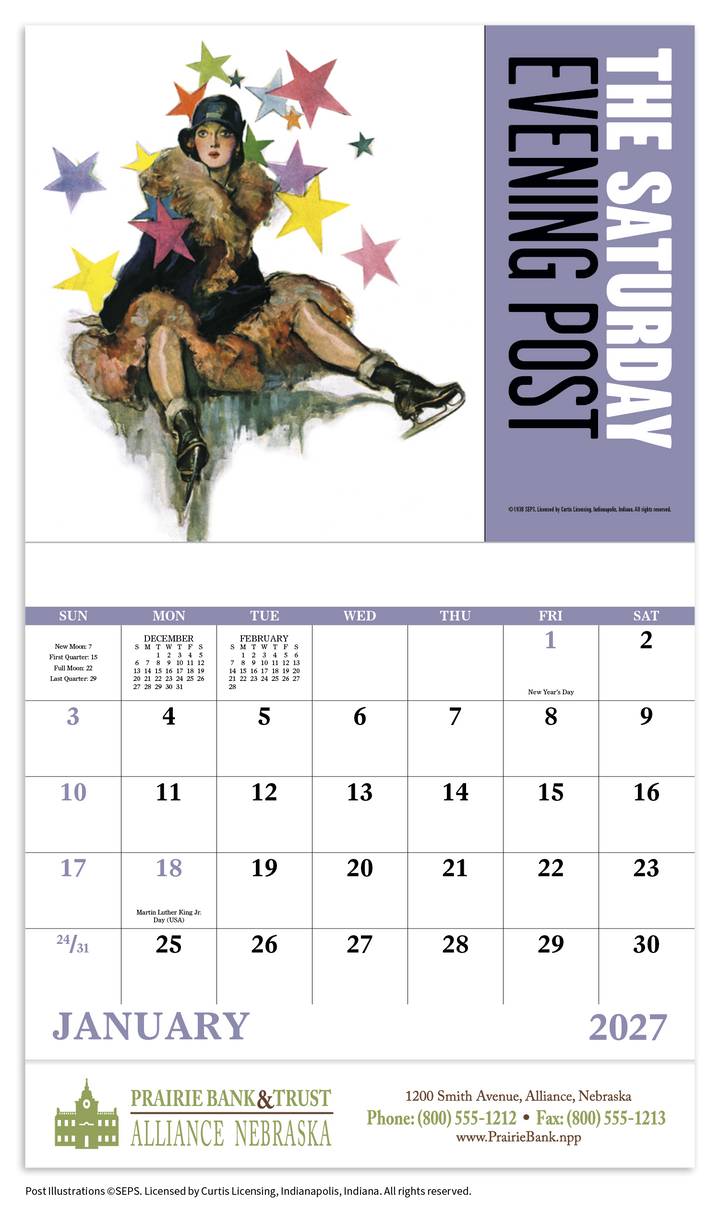 Good Value™ The Saturday Evening Post - Stapled Calendar