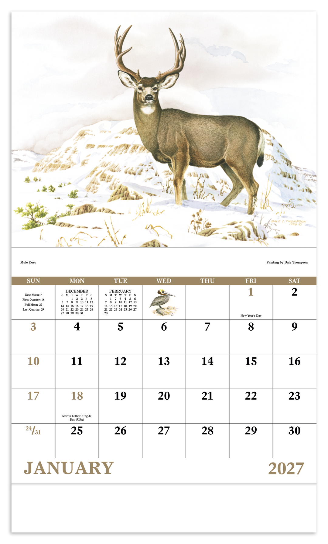 Good Value™ Wildlife Trek - Stapled Calendar