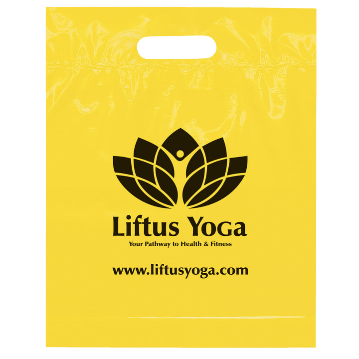 Die Cut Handle Bag - 12W x 15H x 3 - Flexo Ink Print