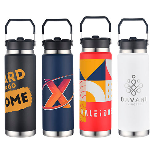 Senago 30 oz Vacuum Insulated Stainless Steel Bottle with Build
