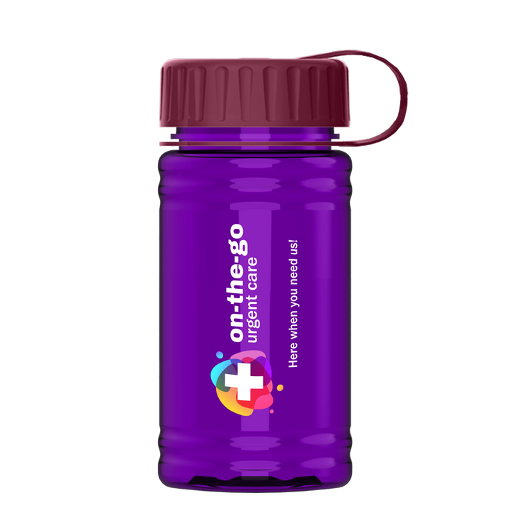 Mini RPET Bottle with Tethered Lid - 16 oz.