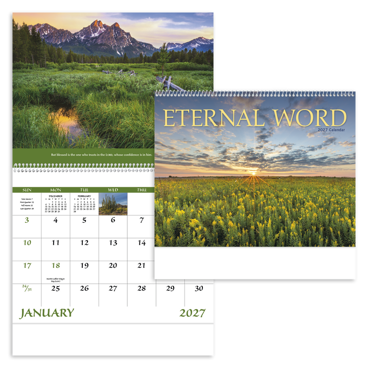 Good Value™ Eternal Word without Funeral Planner - Spiral Calendar