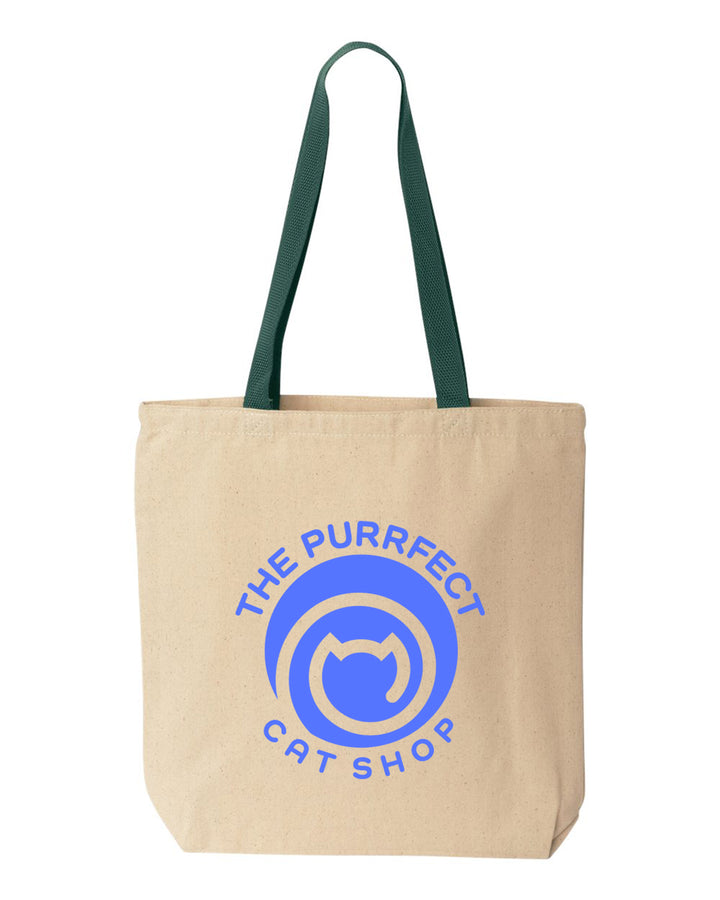 Natural Tote with Contrast-Color Handles