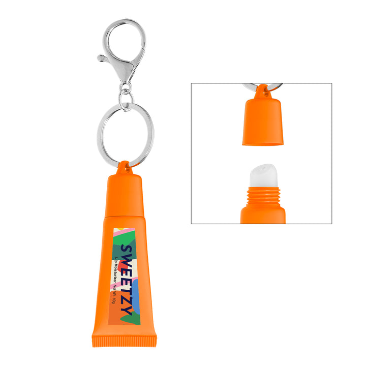 Squeeze Tube Lip Moisturizer with Key Ring