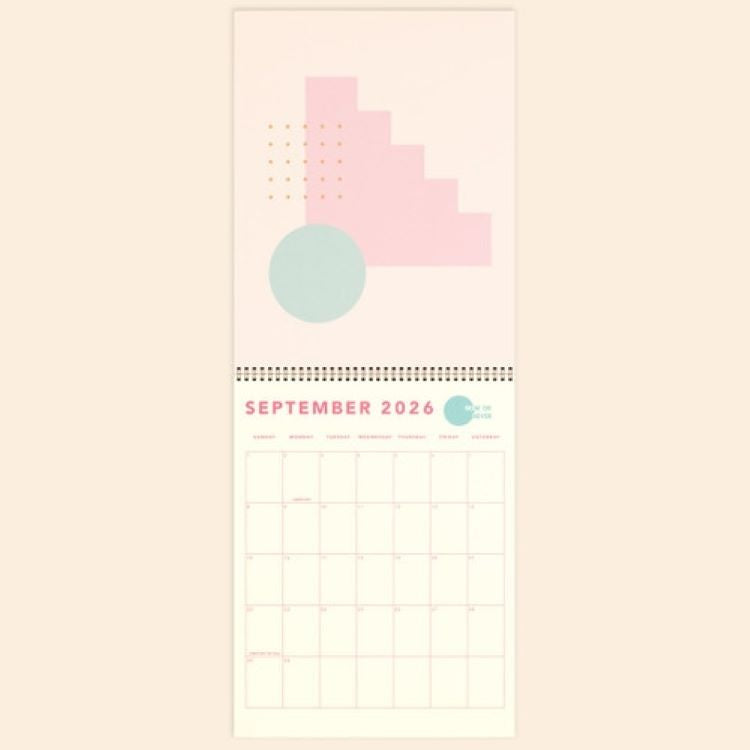 CALENDAR - JUMBO - VERTICAL - TEXT WEIGHTWITH COLOR GUTS