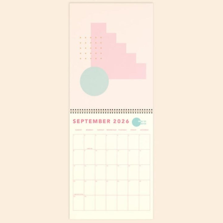 CALENDAR - JUMBO - VERTICAL - TEXT WEIGHTWITH COLOR GUTS
