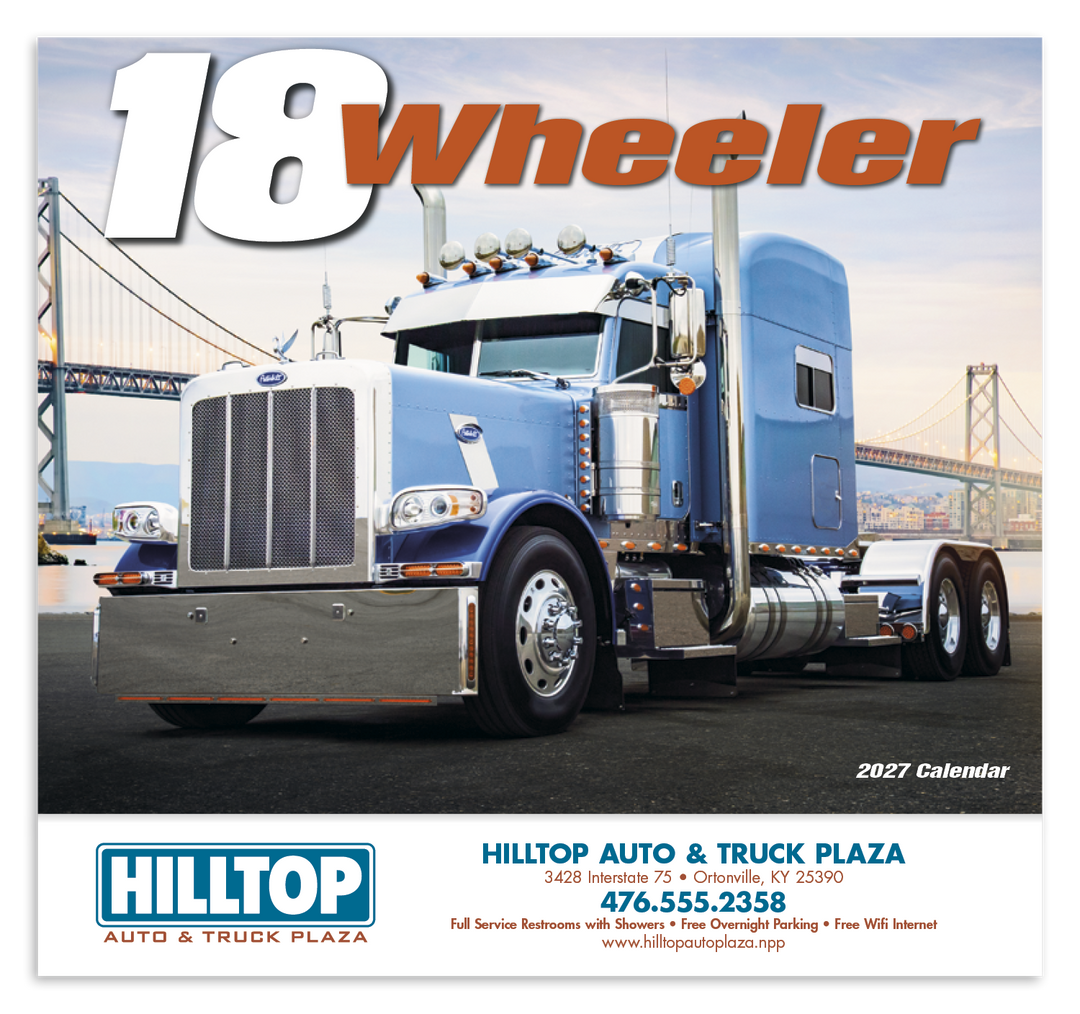 HotLine® Products 18-Wheeler Wall Appointment Calendar - Stapled