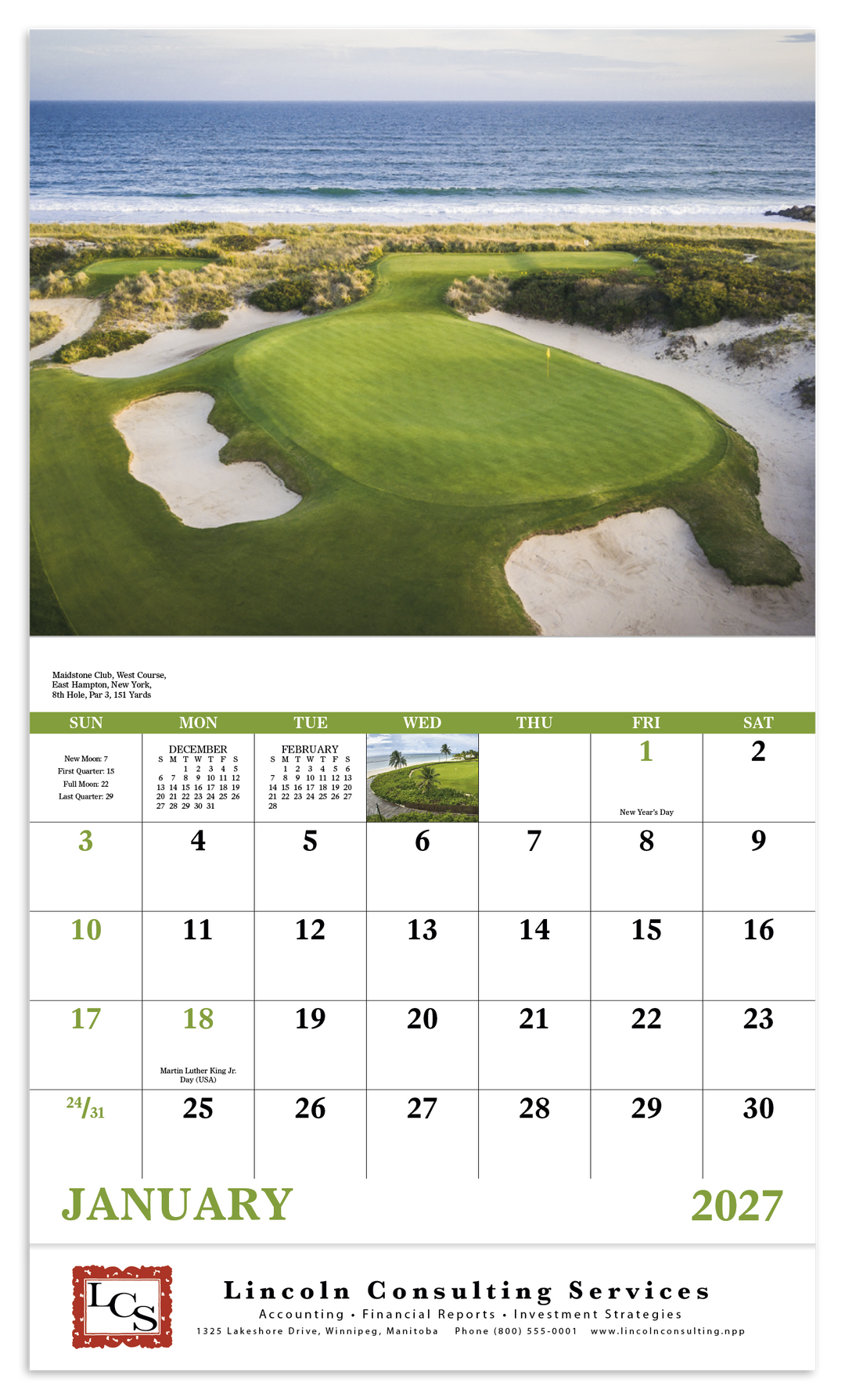 Good Value™ Fairways & Greens - Stapled Calendar