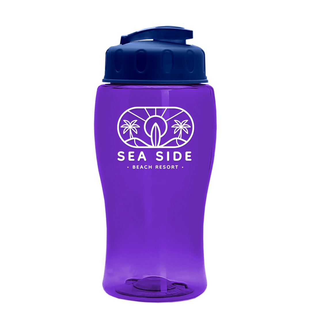 Poly-Pure Jr. - 18 oz. Transparent Bottle with USA Flip