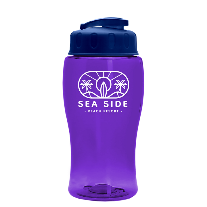 Poly-Pure Jr. - 18 oz. Transparent Bottle with USA Flip