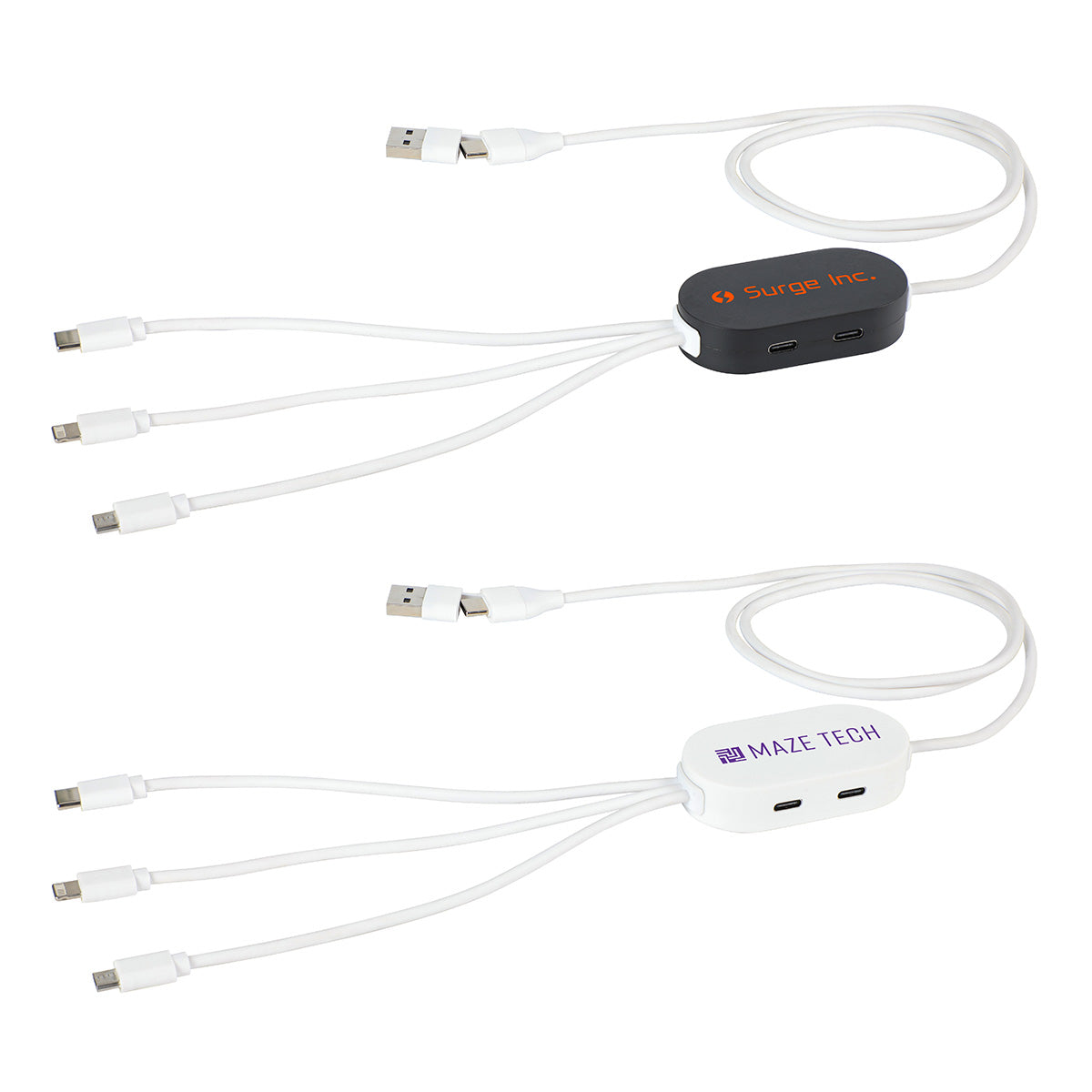 Triumph 3-in-1 Charging Cable with 4-Port USB Hub and Recycled Casing ...