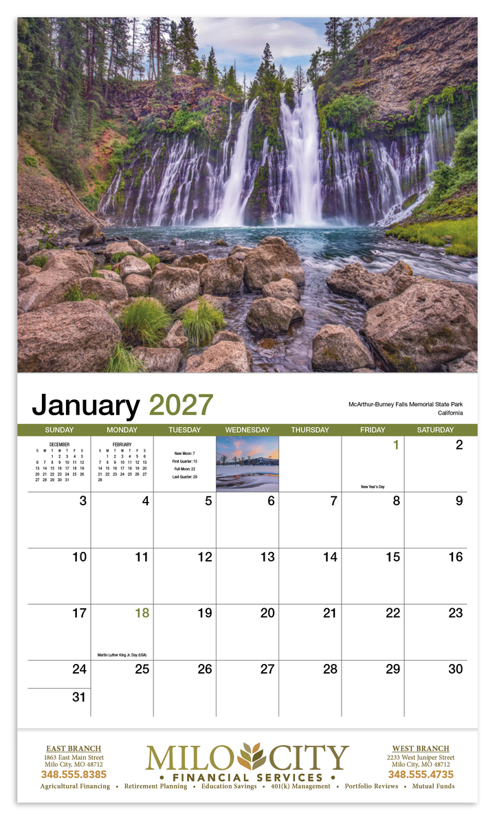 HotLine® Products Scenic America® Appointment Calendar - Stapled