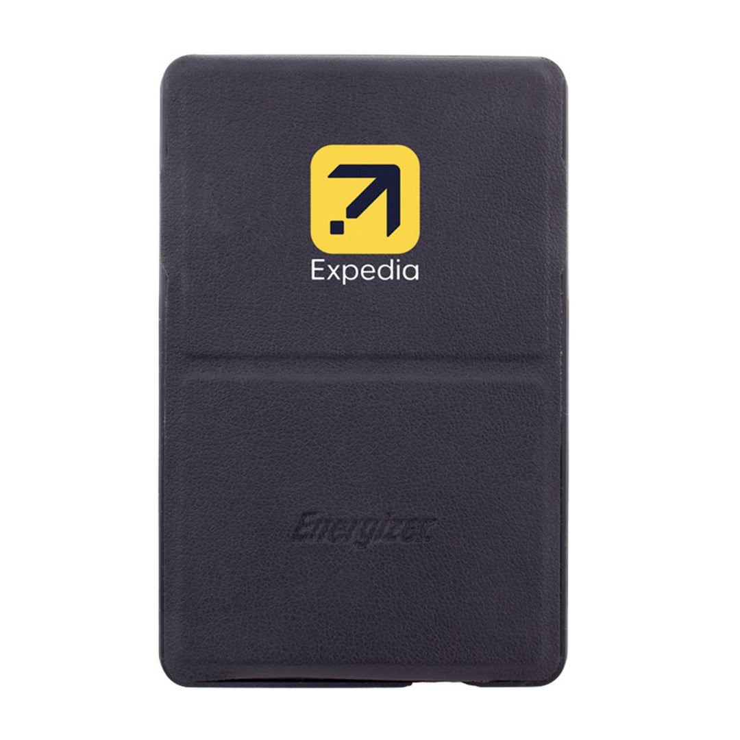 5,000 mAh Energizer® Mag-N-Kick™ Wireless Charger Power Bank and Phone Stand