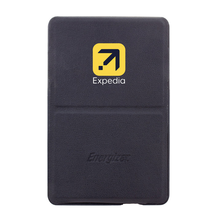 5,000 mAh Energizer® Mag-N-Kick™ Wireless Charger Power Bank and Phone Stand