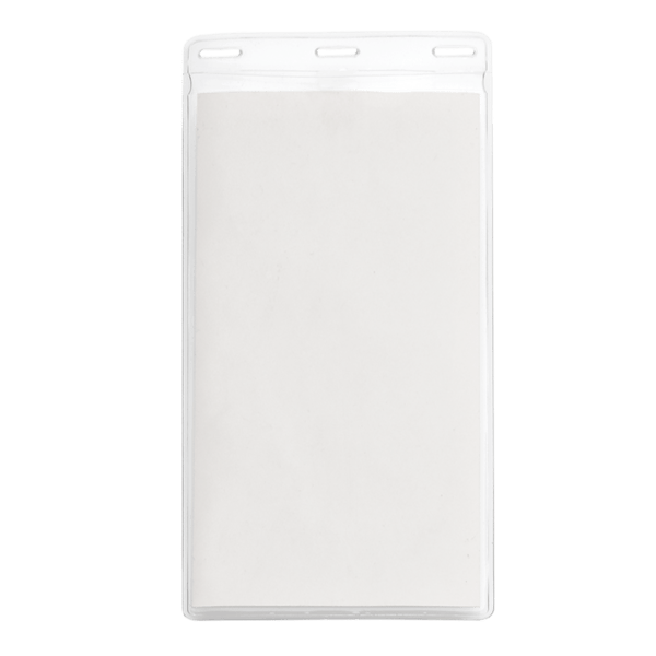 4" x 3" Blank Horizontal Vinyl Pouch with Bulldog Clip