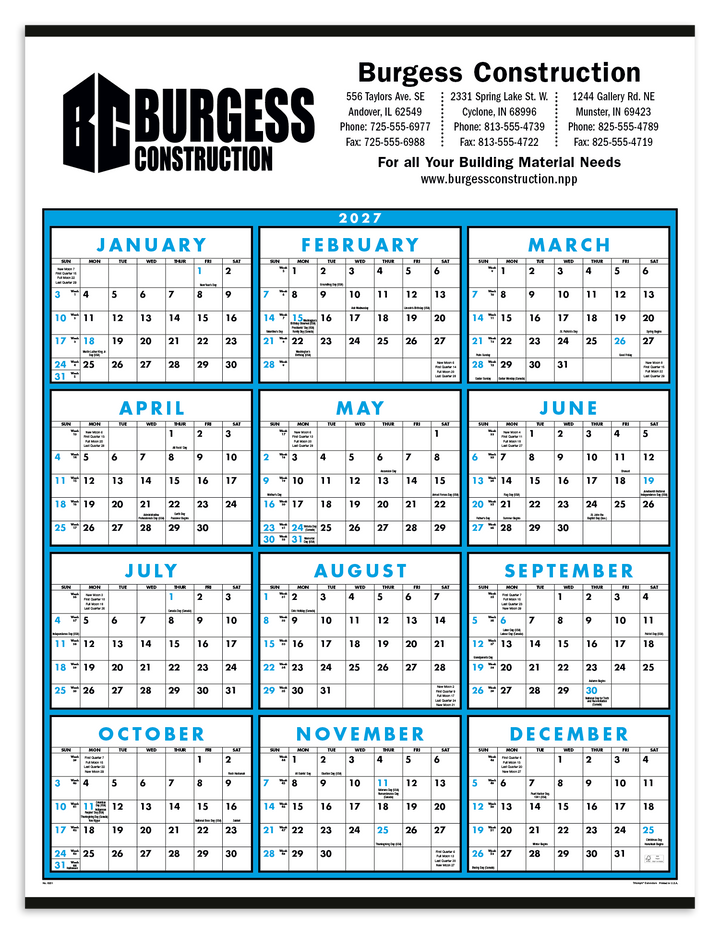 Triumph® Calendars Span-A-Year Non-Laminated Calendar