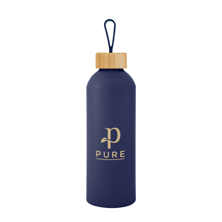 25 Oz. Blaire Recycled Aluminum Bottle With Bamboo Lid And Carry Handle