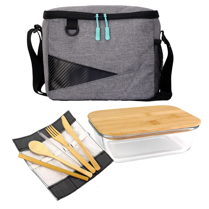 RECYCLED COOLER & BAMBOO SET