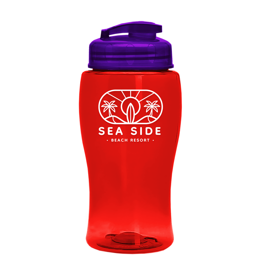 Poly-Pure Jr. - 18 oz. Transparent Bottle with USA Flip