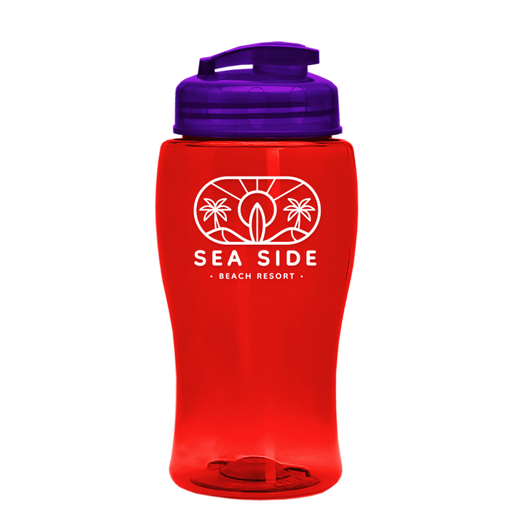 Poly-Pure Jr. - 18 oz. Transparent Bottle with USA Flip