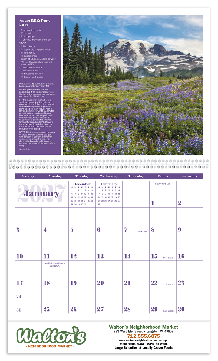 Triumph® Calendars America the Beautiful with Recipes Calendar