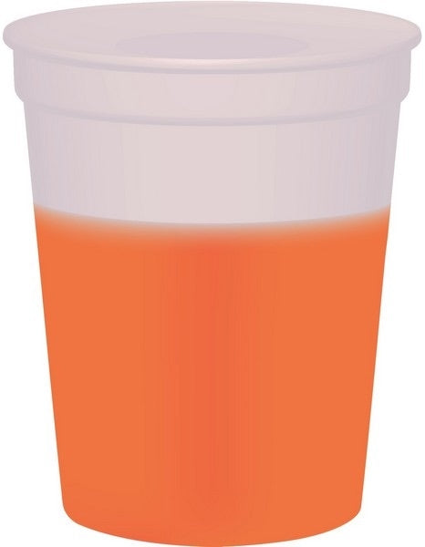 16 oz. Smooth Mood Stadium Cup (Natural To Color) - Silkscreen