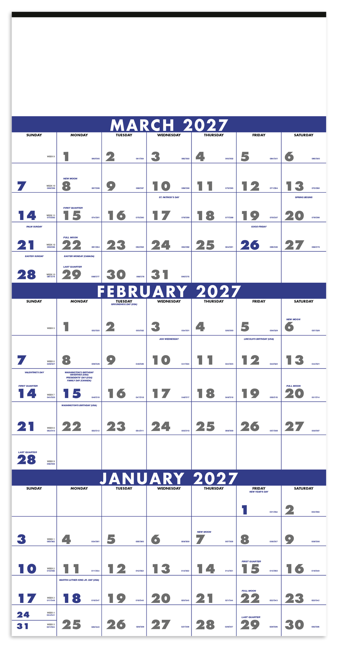 Triumph® Calendars 3-Month Planner (4-Sheet)