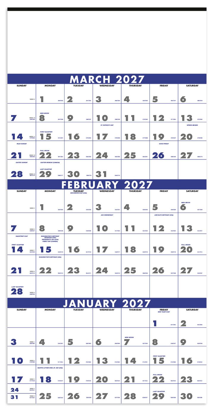 Triumph® Calendars 3-Month Planner (4-Sheet)