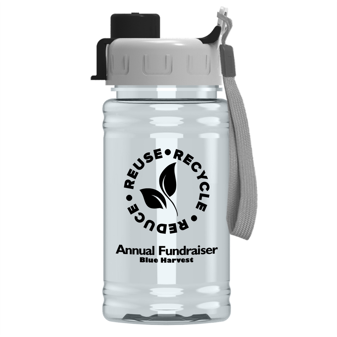 Mini RPET Bottle with Quick-Snap Lid - 16 oz.
