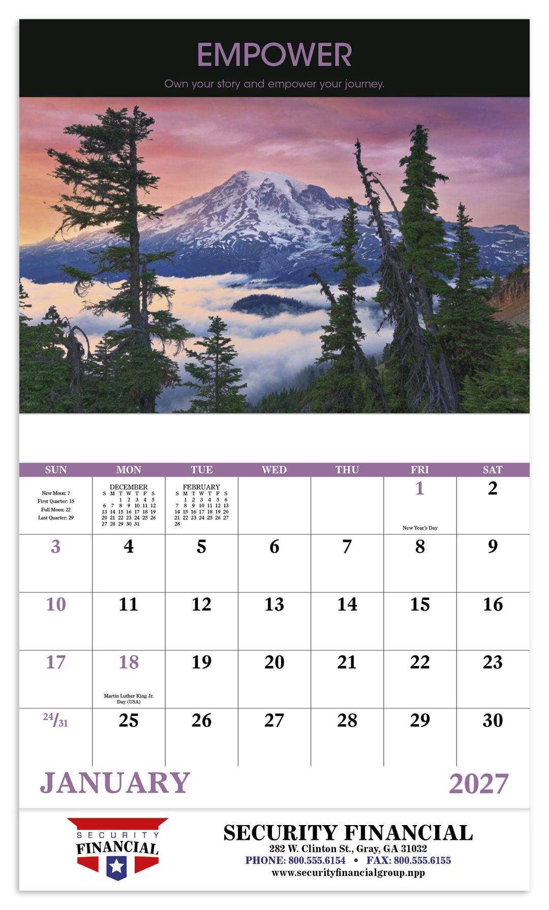Good Value™ Motivations - Stapled Calendar