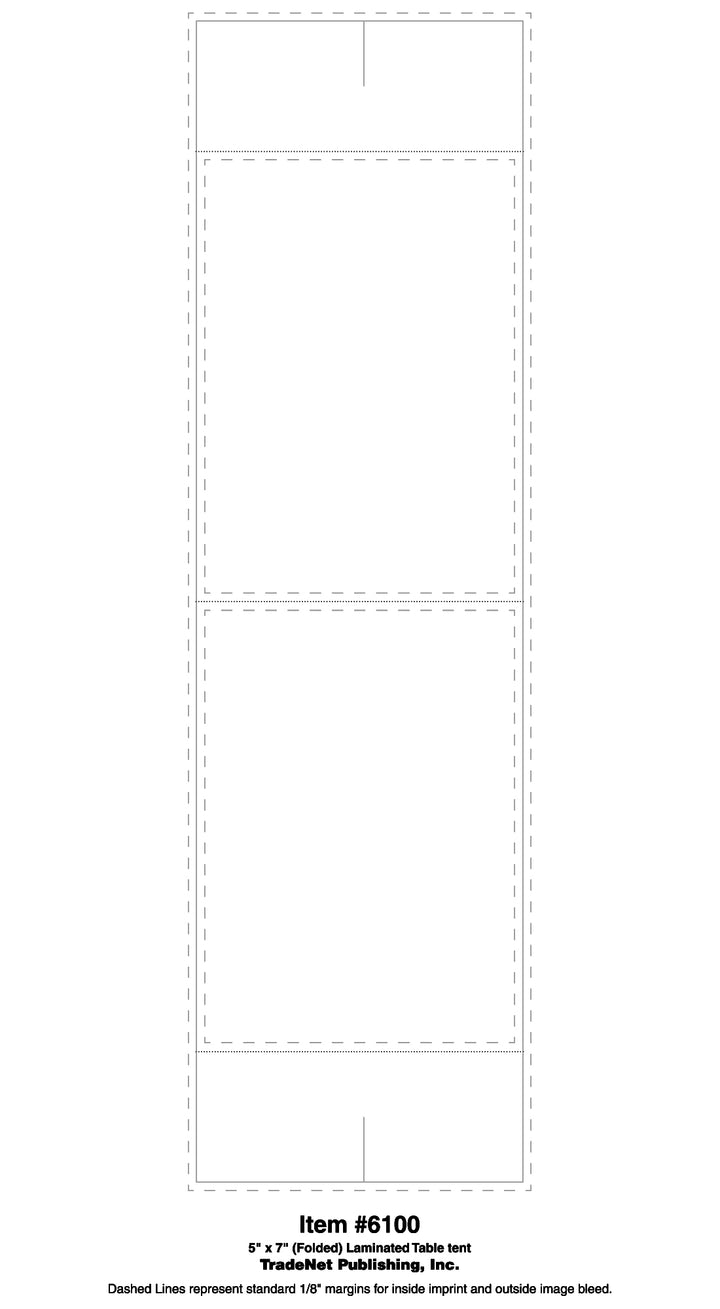 Table Tent - Laminated (5x6.875 - Folded) - 14 pt.