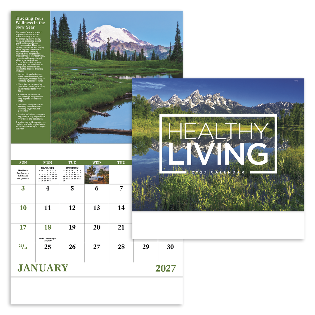 Good Value™ Healthy Living - Stapled Calendar