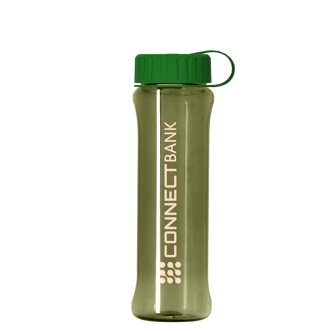 Boss Embossed RPET Bottle with Tethered Lid - 26 oz.