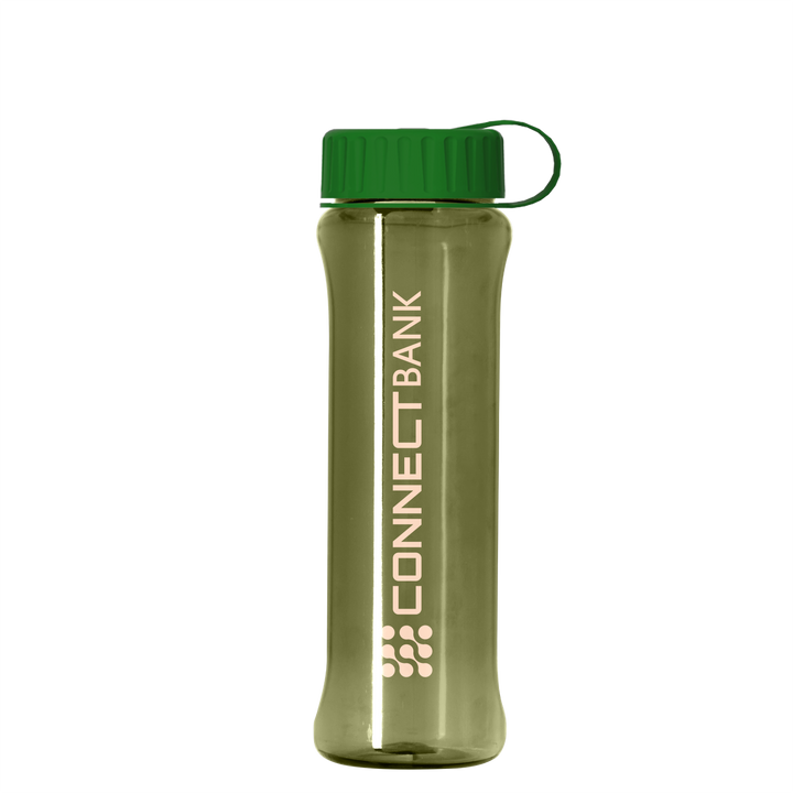 Boss Embossed RPET Bottle with Tethered Lid - 26 oz.
