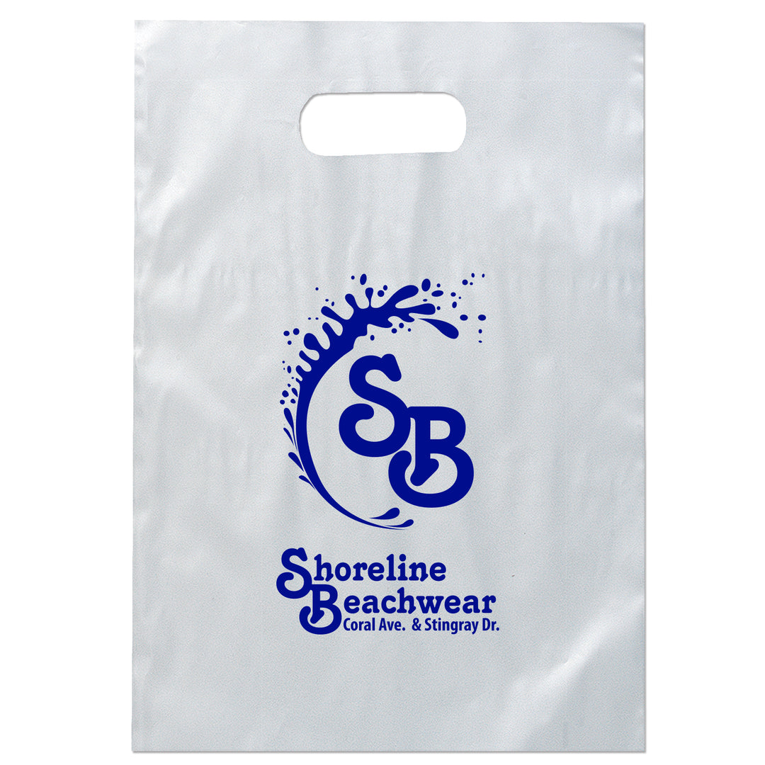 Aster™- Frosted Brite Die Cut Handle - Flexo Ink Print