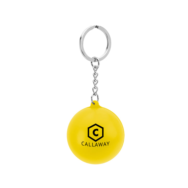 Round PU Stress Reliever Keychain
