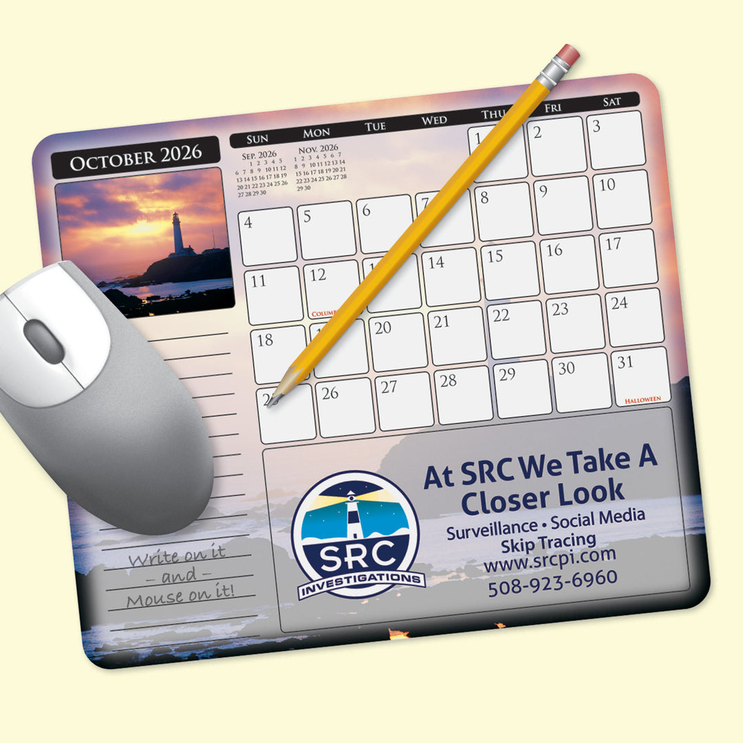 MousePaper Calendar 12 Month 7.25"x8.5"x.015" Mouse Pad